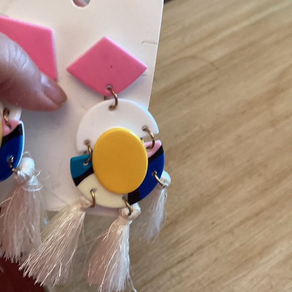 5/$25 A gift. Colorful tassel earrings that weren’t my style. About three in. - Picture 2 of 3